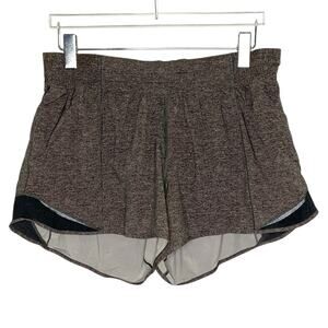 Lululemon 12 Hotty Hot Short High Rise Long 4" Gym Running Active Gray
